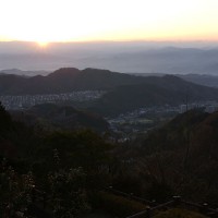 高山森林公園からの朝日
